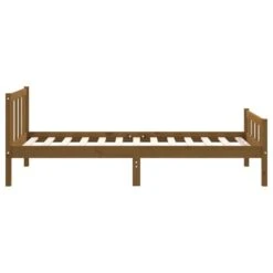 Cadre De Lit Marron Miel Bois Massif 90x190 Cm Simple 2 -Pas Cher Lit Magasin cadre de lit marron miel bois massif 90x190 cm simple 3666722113830 1381438