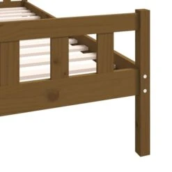Cadre De Lit Marron Miel Bois Massif 90x190 Cm Simple 2 -Pas Cher Lit Magasin cadre de lit marron miel bois massif 90x190 cm simple 3666722113830 1381439