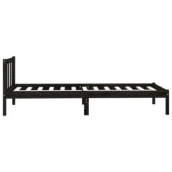 Cadre De Lit Noir Bois De Pin Massif 75x190 Cm UK Petit Simple 2 -Pas Cher Lit Magasin cadre de lit noir bois de pin massif 75x190 cm uk petit simple 3666722228206 1127860