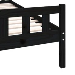 Cadre De Lit Noir Bois Massif 90x190 Cm Simple 6 -Pas Cher Lit Magasin cadre de lit noir bois massif 90x190 cm simple 3666722113823 1381448