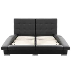 Cadre De Lit Noir Similicuir 135x190 Cm 2 -Pas Cher Lit Magasin cadre de lit noir similicuir 135x190 cm 3666722463669 744086