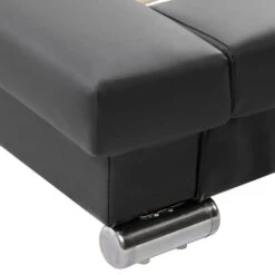 Cadre De Lit Noir Similicuir 135x190 Cm 2 -Pas Cher Lit Magasin cadre de lit noir similicuir 135x190 cm 3666722463669 744089