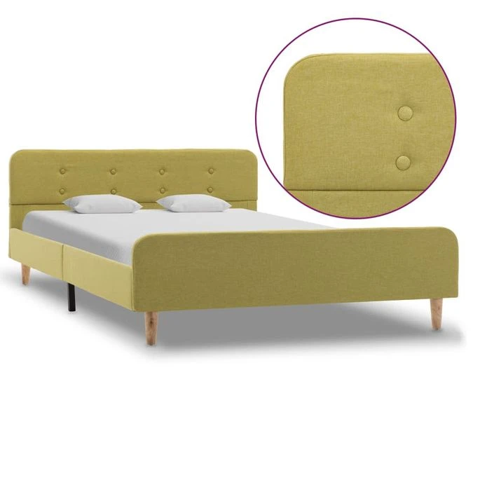 Cadre De Lit Vert Tissu 120 X 200 Cm 6 3 Cadre De Lit Vert Tissu 120 X 200 Cm 6