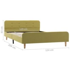 Cadre De Lit Vert Tissu 120 X 200 Cm 6 13 Cadre De Lit Vert Tissu 120 X 200 Cm 6 -Pas Cher Lit Magasin cadre de lit vert tissu 120 x 200 cm 8719883698458 630324