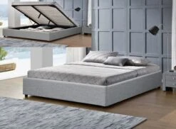 Cadre Lit Coffre Tissu Gris Clair Break 140x190 Cm -Pas Cher Lit Magasin cadre lit coffre tissu gris clair break 140x190 cm 3557630029811 689239