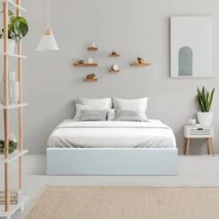 ECLIPSE Lit Adulte 140x190 Cm Avec Coffre De Rangement - Simili Blanc -Pas Cher Lit Magasin eclipse lit adulte 140x190 cm avec coffre de rangement simili blanc 3612400684208 1137111