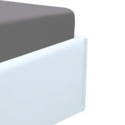 ECLIPSE Lit Adulte 140x190 Cm Avec Coffre De Rangement - Simili Blanc -Pas Cher Lit Magasin eclipse lit adulte 140x190 cm avec coffre de rangement simili blanc 3612400684208 1137114