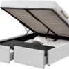 Cadre De Lit Avec Coffre Et 2 Tiroirs 140x190 Cm Simili Cuir Blanc Mat Karmi 2 Cadre De Lit Avec Coffre Et 2 Tiroirs 140x190 Cm Simili Cuir Blanc Mat Karmi -Pas Cher Lit Magasin lagertha cadre de lit avec coffre et 2 tiroirs 140x190 cm simili cuir blanc mat 3557630032262 570738
