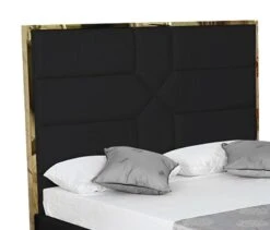 Lit 140x190 Cm Avec Coffre De Rangement Et Tête De Lit Simili Noir Et Laiton Delhie 9 Lit 140x190 Cm Avec Coffre De Rangement Et Tête De Lit Simili Noir Et Laiton Delhie -Pas Cher Lit Magasin lit 140x190 cm avec coffre de rangement et tete de lit simili noir et laiton delhie 3666722572293 340268