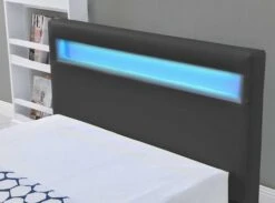 Lit à LED 4 Tiroirs Simili Cuir Gris Mat Diana 90x190 Cm 7 Lit à LED 4 Tiroirs Simili Cuir Gris Mat Diana 90x190 Cm -Pas Cher Lit Magasin lit a led 4 tiroirs simili cuir gris mat diana 90x190 cm 3557630026315 688964