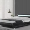 Lit à Led Similicuir Noir 180x200 Cm Paula -Pas Cher Lit Magasin lit a led similicuir noir 180x200 cm julio 3666722586627 568877