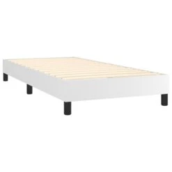 Lit à Sommier Tapissier Avec Matelas Blanc 80x200 Cm Similicuir -Pas Cher Lit Magasin lit a sommier tapissier avec matelas blanc 80x200 cm similicuir 3666722940795 1513434