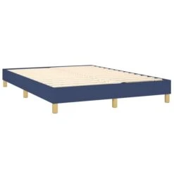 Lit à Sommier Tapissier Avec Matelas Bleu 140x200 Cm Tissu 2 -Pas Cher Lit Magasin lit a sommier tapissier avec matelas bleu 140x200 cm tissu 3666722938907 1461052