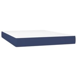 Lit à Sommier Tapissier Avec Matelas Bleu 140x200 Cm Tissu 2 -Pas Cher Lit Magasin lit a sommier tapissier avec matelas bleu 140x200 cm tissu 3666722938907 1461053