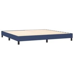 Lit à Sommier Tapissier Avec Matelas Bleu 200x200 Cm Tissu 3 -Pas Cher Lit Magasin lit a sommier tapissier avec matelas bleu 200x200 cm tissu 3666722842563 1459736