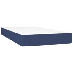 Lit à Sommier Tapissier Avec Matelas Bleu 200x200 Cm Tissu 3 -Pas Cher Lit Magasin lit a sommier tapissier avec matelas bleu 200x200 cm tissu 3666722842563 1459737