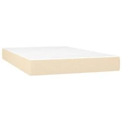 Lit à Sommier Tapissier Avec Matelas Crème 120x200 Cm Tissu 5 -Pas Cher Lit Magasin lit a sommier tapissier avec matelas creme 120x200 cm tissu 3666722842617 1460150
