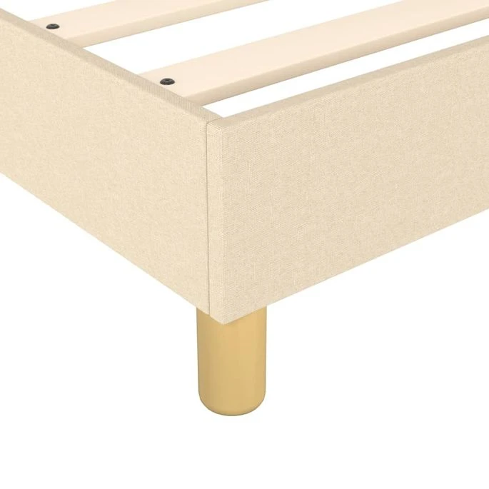 Lit à Sommier Tapissier Avec Matelas Crème 140x200 Cm Tissu 9 Lit à Sommier Tapissier Avec Matelas Crème 140x200 Cm Tissu – Image 7