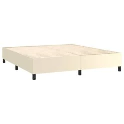 Lit à Sommier Tapissier Avec Matelas Crème 160x200cm Similicuir 2 -Pas Cher Lit Magasin lit a sommier tapissier avec matelas creme 160x200cm similicuir 3666722841238 1461853