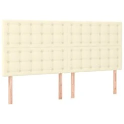 Lit à Sommier Tapissier Avec Matelas Crème 160x200cm Similicuir 2 -Pas Cher Lit Magasin lit a sommier tapissier avec matelas creme 160x200cm similicuir 3666722841238 1461855