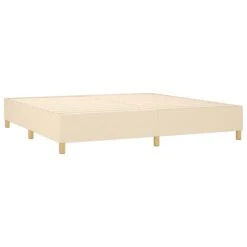 Lit à Sommier Tapissier Avec Matelas Crème 200x200 Cm Tissu 13 -Pas Cher Lit Magasin lit a sommier tapissier avec matelas creme 200x200 cm tissu 3666722901239 1484514