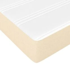 Lit à Sommier Tapissier Avec Matelas Crème 200x200 Cm Tissu 13 -Pas Cher Lit Magasin lit a sommier tapissier avec matelas creme 200x200 cm tissu 3666722901239 1484518