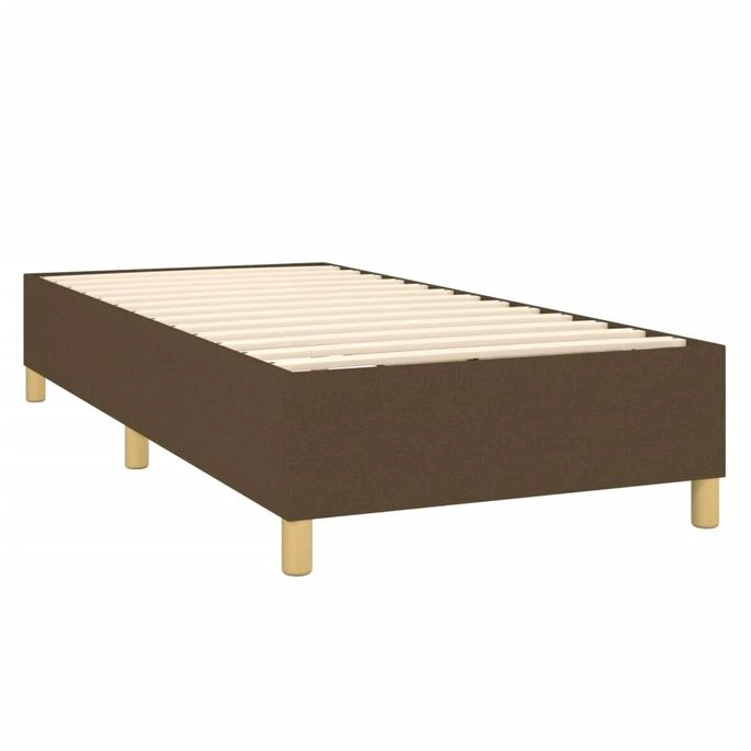 Lit à Sommier Tapissier Avec Matelas Marron Foncé 80x200 Cm 2 6 Lit à Sommier Tapissier Avec Matelas Marron Foncé 80x200 Cm 2 – Image 4