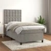 Lit à Sommier Tapissier Et Matelas Gris Clair 80x200 Cm Velours 2 2 Lit à Sommier Tapissier Et Matelas Gris Clair 80x200 Cm Velours 2 -Pas Cher Lit Magasin lit a sommier tapissier et matelas gris clair 80x200 cm velours 3666722841924 1459205