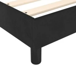 Lit à Sommier Tapissier Et Matelas Noir 80x200 Cm Velours -Pas Cher Lit Magasin lit a sommier tapissier et matelas noir 80x200 cm velours 3666722938280 1501799