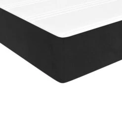 Lit à Sommier Tapissier Et Matelas Noir 80x200 Cm Velours -Pas Cher Lit Magasin lit a sommier tapissier et matelas noir 80x200 cm velours 3666722938280 1501800