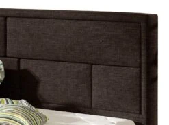 Lit Avec Coffre Tissu Marron Tête De Lit Capitonnée Lenzo -Pas Cher Lit Magasin lit avec coffre tissu marron tete de lit capitonnee lenzo 3666722597128 1395566