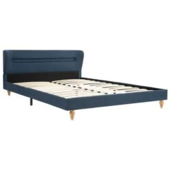 Lit Avec LED Et Matelas Bleu Tissu 120 X 200 Cm -Pas Cher Lit Magasin lit avec led et matelas bleu tissu 120 x 200 cm 8719883712048 778586