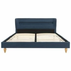 Lit Avec LED Et Matelas Bleu Tissu 120 X 200 Cm -Pas Cher Lit Magasin lit avec led et matelas bleu tissu 120 x 200 cm 8719883712048 778587