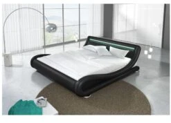 Lit Avec Led Similicuir Noir 140x190 Cm Zapa 14 Lit Avec Led Similicuir Noir 140x190 Cm Zapa -Pas Cher Lit Magasin lit avec led similicuir noir 140x190 cm zapa 3666722590815 353125