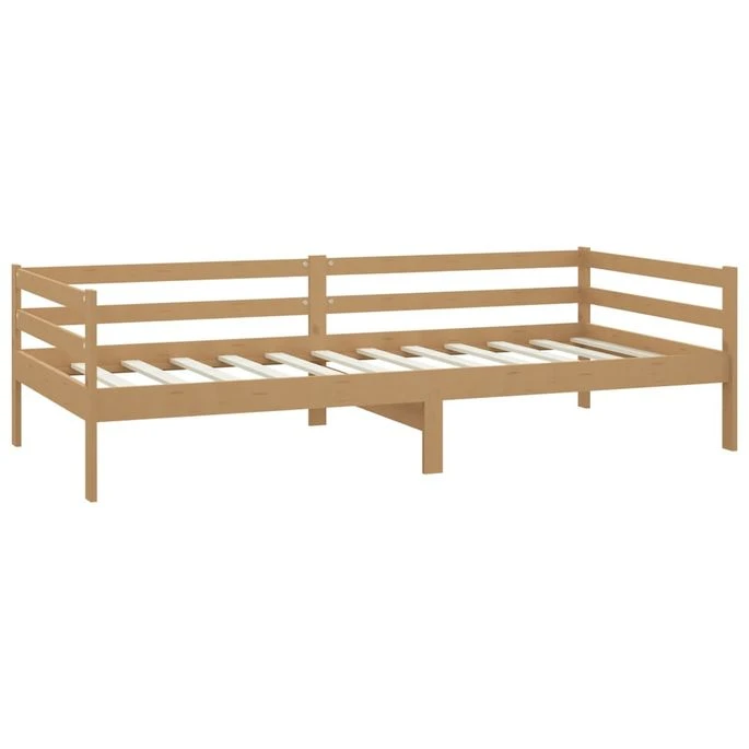 Lit Avec Matelas 90x200 Cm Marron Miel Bois De Pin Massif 7 Lit Avec Matelas 90x200 Cm Marron Miel Bois De Pin Massif – Image 5
