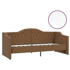 Lit Avec Matelas Et éclairage USB Marron Tissu 90x200 Cm 7 18 Lit Avec Matelas Et éclairage USB Marron Tissu 90x200 Cm 7 -Pas Cher Lit Magasin lit avec matelas et eclairage usb marron tissu 90x200 cm 3666722623025 1401398