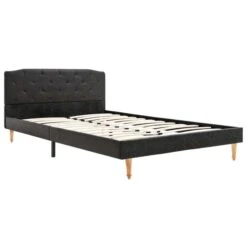 Lit Avec Matelas Noir Tissu 120 X 200 Cm -Pas Cher Lit Magasin lit avec matelas noir tissu 120 x 200 cm 8719883706450 1344929