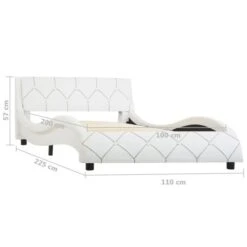 Lit Blanc Similicuir 100 X 200 Cm -Pas Cher Lit Magasin lit blanc similicuir 100 x 200 cm 3666722495127 634077