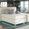 Lit Boxspring 140x200 Cm Simili Cuir Crème Mador 2 Lit Boxspring 140x200 Cm Simili Cuir Crème Mador -Pas Cher Lit Magasin lit boxspring 140x200 cm simili cuir creme amadeo 3666722046978 654873