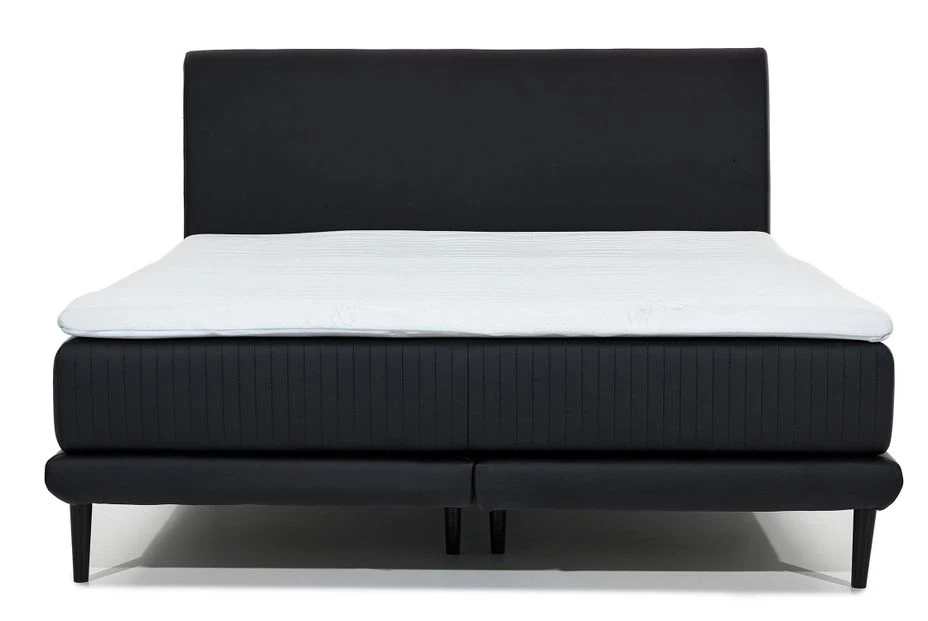 Lit Boxspring 140x200 Cm Tissu Gris Sommier Et Matelas Inclus Mastera 8 Lit Boxspring 140x200 Cm Tissu Gris Sommier Et Matelas Inclus Mastera – Image 6