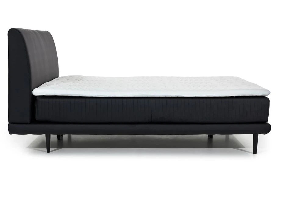 Lit Boxspring 140x200 Cm Tissu Gris Clair Sommier Et Matelas Inclus Mastera 7 Lit Boxspring 140x200 Cm Tissu Gris Clair Sommier Et Matelas Inclus Mastera – Image 5