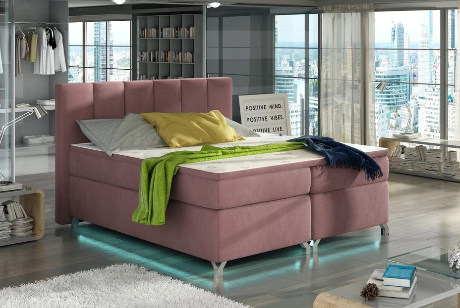 Lit Boxspring 140x200 Cm Velours Rose Clair Balfor 3 Lit Boxspring 140x200 Cm Velours Rose Clair Balfor
