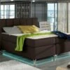 Lit Boxspring 160x200 Cm Simili Cuir Marron Balfor -Pas Cher Lit Magasin lit boxspring 160x200 cm simili cuir marron basilio 3666722046367 655385