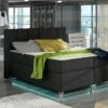 Lit Boxspring 180x200 Cm Simili Cuir Noir Balfor -Pas Cher Lit Magasin lit boxspring 160x200 cm simili cuir noir basilio 3666722046534 655213