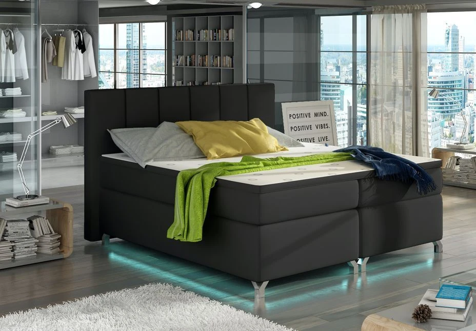 Lit Boxspring 180x200 Cm Simili Cuir Noir Balfor 3 Lit Boxspring 180x200 Cm Simili Cuir Noir Balfor