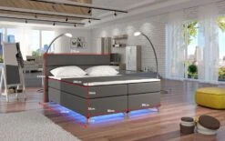 Lit Boxspring 160x200 Cm Tissu Beige Balfor -Pas Cher Lit Magasin lit boxspring 160x200 cm tissu beige balfor 3666722046244 655423