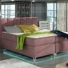 Lit Boxspring 180x200 Cm Velours Rose Clair Balfor -Pas Cher Lit Magasin lit boxspring 180x200 cm velours rose clair balfor 3666722046305 655403
