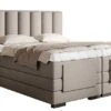 Lit Boxspring électrique Tissu Beige Clair Avec Matelas Et Surmatelas Arkos -Pas Cher Lit Magasin lit boxspring electrique tissu beige clair avec matelas et surmatelas arkos 5904484028572 1425621