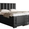 Lit Boxspring électrique Tissu Noir Avec Matelas Et Surmatelas Arkos -Pas Cher Lit Magasin lit boxspring electrique tissu noir avec matelas et surmatelas arkos 5904484028985 1425003