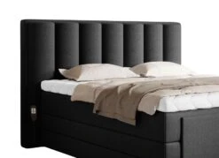 Lit Boxspring électrique Tissu Noir Avec Matelas Et Surmatelas Arkos -Pas Cher Lit Magasin lit boxspring electrique tissu noir avec matelas et surmatelas arkos 5904484028985 1425006
